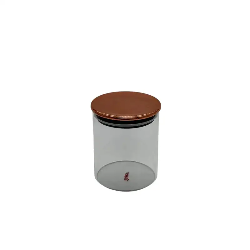 ظرف شیشه ای با درب فلزی 10 سانتی متر کد T1249