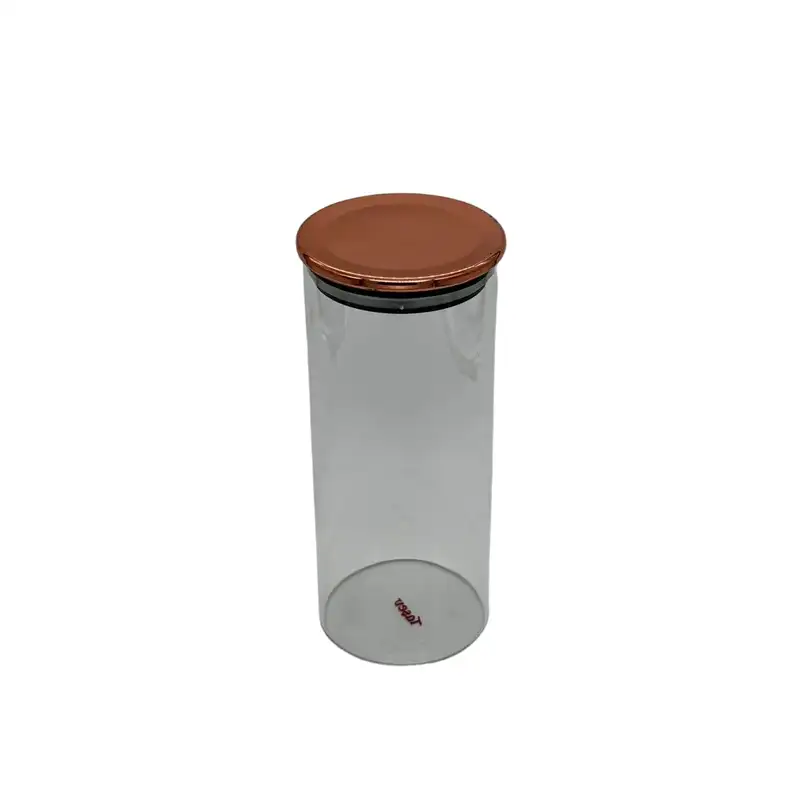ظرف شیشه ای با درب فلزی 20 سانتی مترذ کد T1251