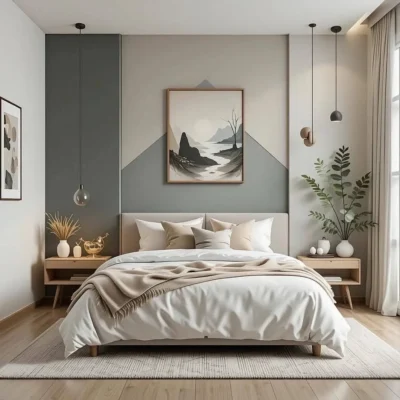 سرویس خواب مدرن دو نفره با طراحی مینیمال روموهوم