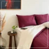 سرویس کاور مدل السا 03 سایز 90 سفید و قرمز(کاورلحاف دو رو قرمز )