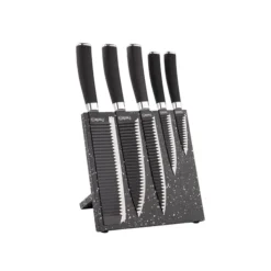 سرویس چاقو 6 پارچه مدل مگنتی گرانیت مشکی کد 8106
