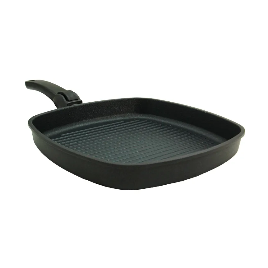 ماهیتابه تیتانیوم دایموند گریل دسته بازشو SKK سایز 4*28*28 کد 02494 - Image 2