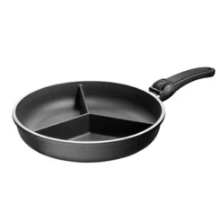 ماهیتابه سایز 5.5*26 تیتانیوم دایموند 3 خانه دسته باز شو کد 5274