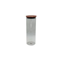 جار شیشه ای با درب فلزی 25 سانتی متر T1252