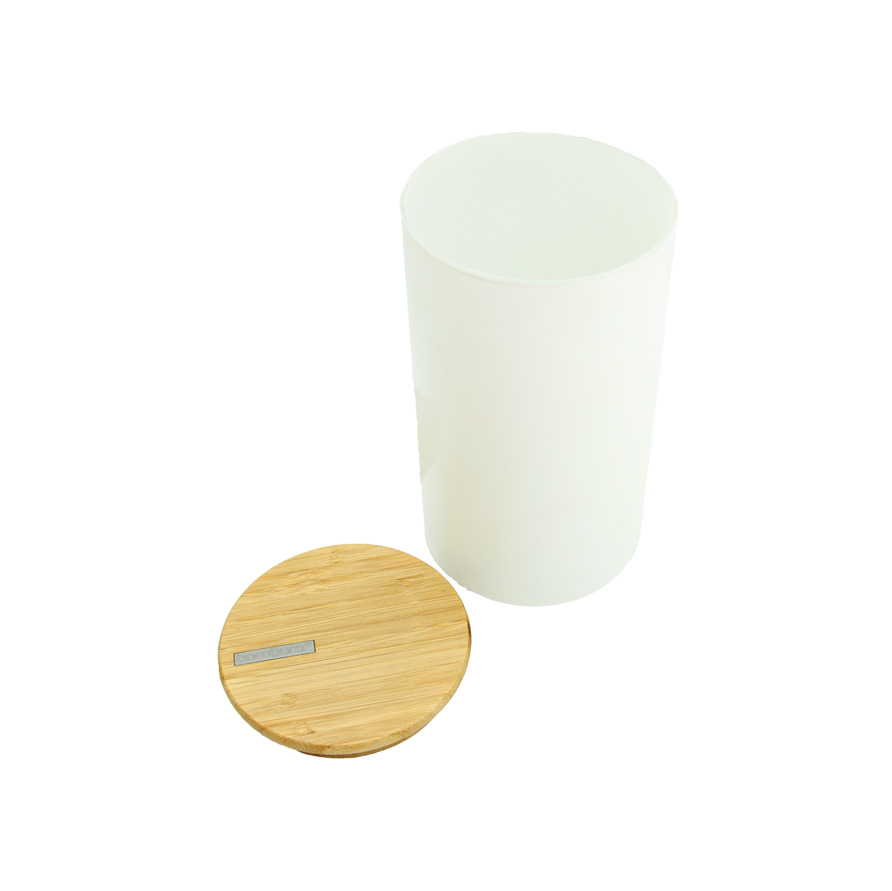 جا حبوبات شیشه ای بزرگ سفید 1480 B3513 - Image 2