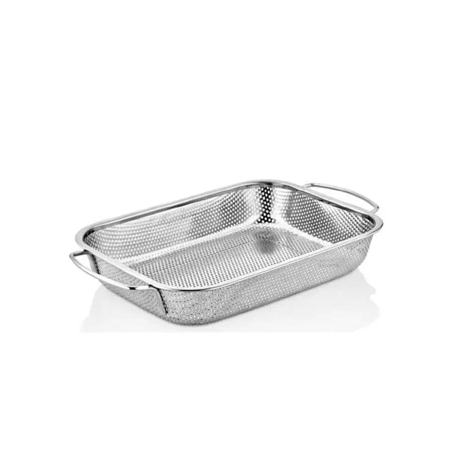 سبد مستطیل صافی استیل (27*37سانتیمتر) کد758-01