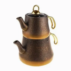 سرویس کتری قوری گرانیتی مشکی T3574