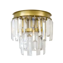 دیوارکوب کریستالی کد VW5106-GOLD-CLEAR