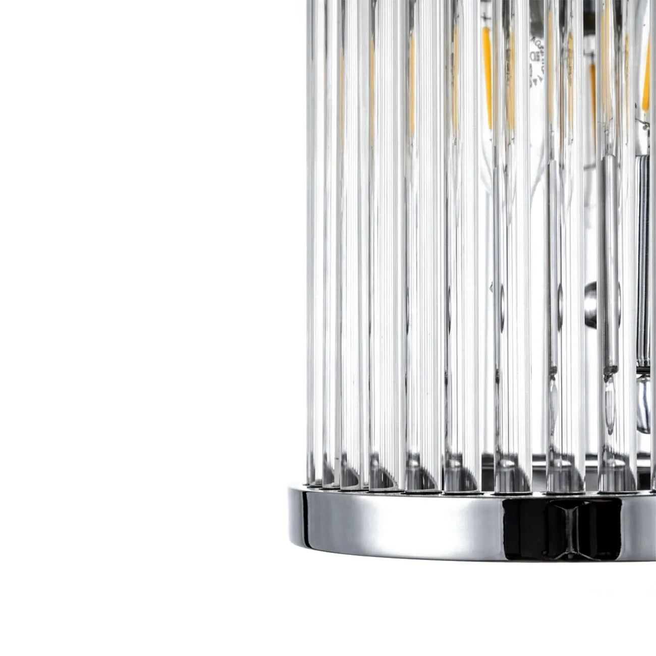 دیوارکوب کریستال لوله ای 25 سانت-کروم-شفاف-کد 174 - Image 2