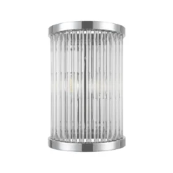 دیوارکوب کریستال لوله ای 25 سانت-کروم-شفاف-کد 174