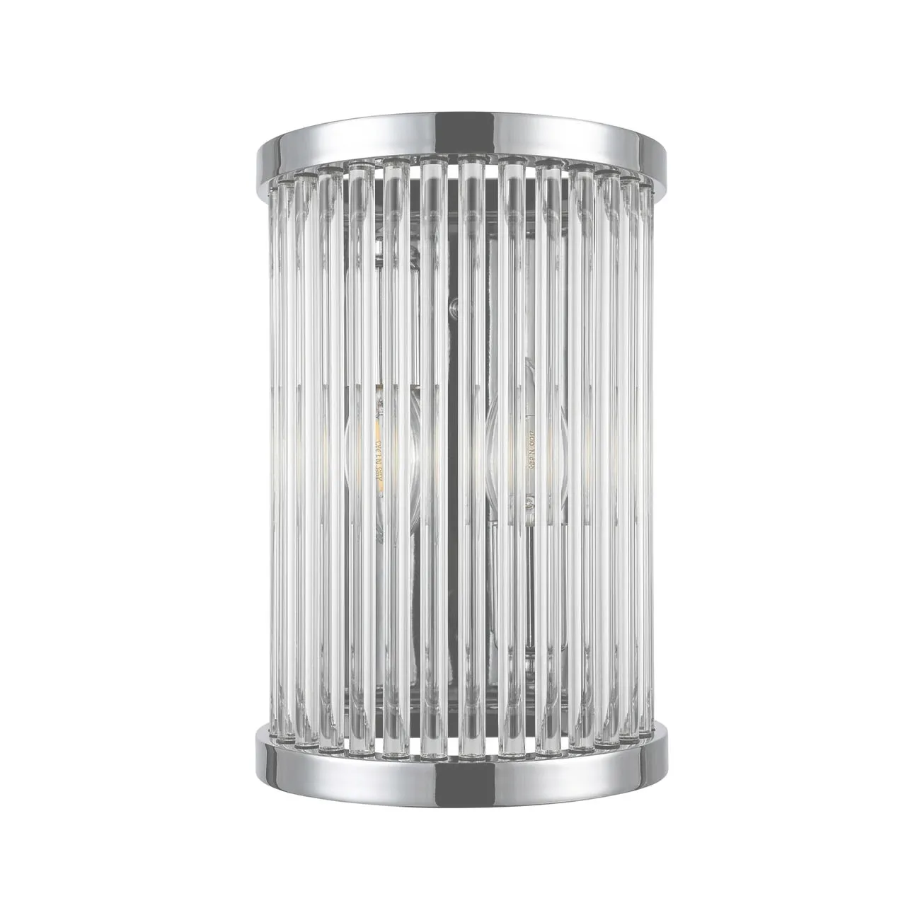 دیوارکوب کریستال لوله ای 25 سانت-کروم-شفاف-کد 174