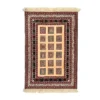 گلیم فرش مرینوس کرمی قاب کوچک سایز 120*82کد 1103