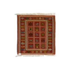 گلیم فرش ذوالانواری رنگ گیاهی دست ریس سایز 121*87 کد B785