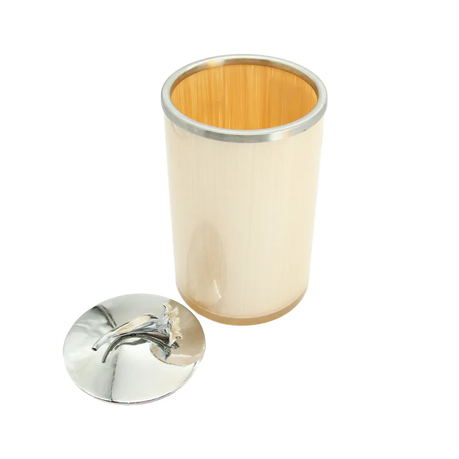 بانکه شیشه ای در دار متوسط رنگی گل لیلیوم کد 3230471 - Image 3