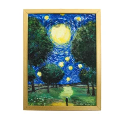 نقاشی شب پر ستاره 30*40 کد 10641