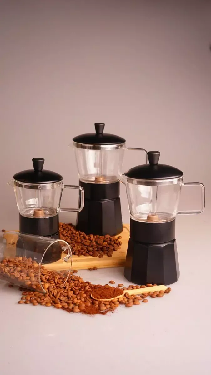 موکا شیشه ای سه فنجان T3379 - Image 3