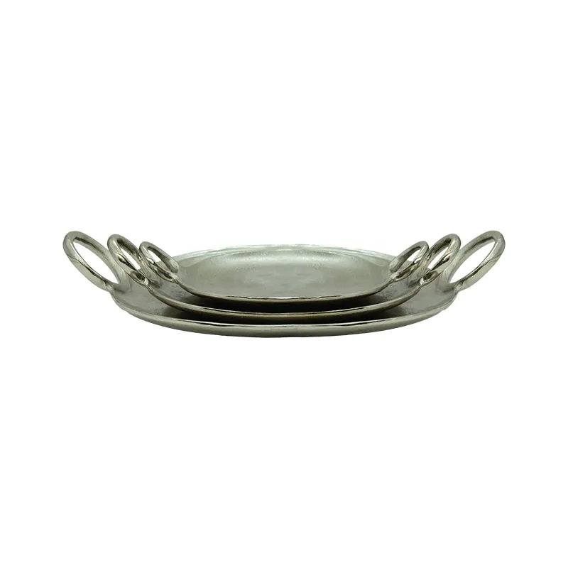 بشقاب گرد دسته حلقه سیلور کد 1454 - Image 3