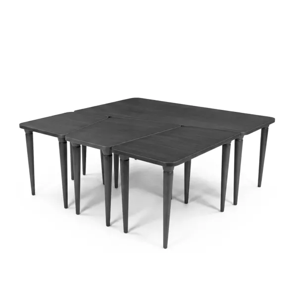 عسلی نگین پلاتون چوب پتینه خاکستری - Image 2