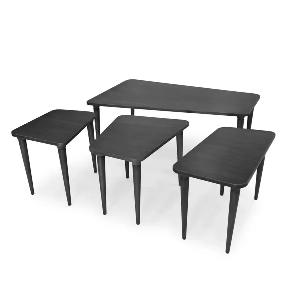 عسلی نگین پلاتون چوب پتینه خاکستری - Image 3